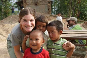 Erin and Some of "Her Kids" in Nepal