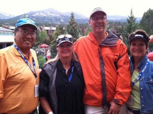 Socializing with Bruce Horri and Bob Barto from Beaver Run and Their Wives Atop the Breckenridge Chamber of Commerce