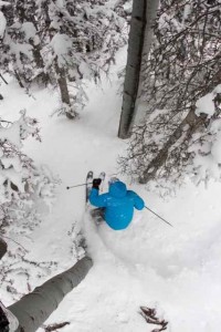 Telluride Ski Instructor Vince Boelema Skiing Fresh Pow (photo credit:  Tommy Pyatt)