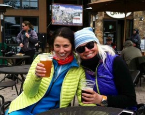 Toasting Girl Power at the Base of Peak 7