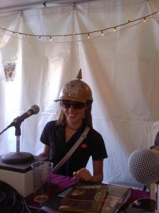 Manning the KOTO Booth at the Telluride Bluegrass Festival