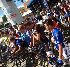 The Cyclists Pay Respects to America at the Start Line