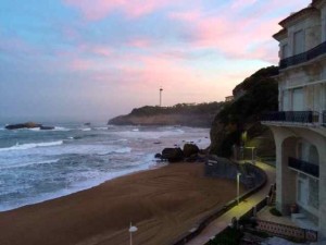 Sunrise from Our Balcony at the Sofitel Biarritz