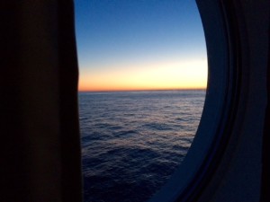 The Early Morning View from my Porthole on the Nova Star