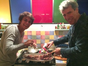 Véronique and Stéphane Preparing Dinner at Their Place in Paris Just a Year Ago