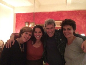 Violaine, (Steph's sister), Me, Steph & Véro at Dîner Chez Eux