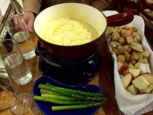 A Bubbling Pot of Fondue at Alpinist and the Goat