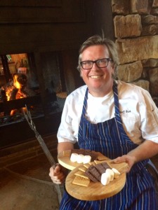 Chef Bud Serving Up the Smores at Mountain Lodge Telluride